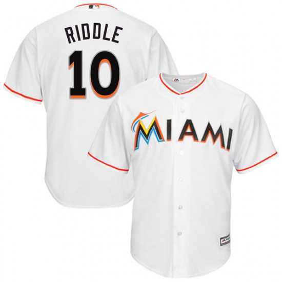 Marlins 10 JT Riddle White Cool Base Jersey Dzhi,We sell and wholesale Marlins 10 JT Riddle White Cool Base Jersey Dzhi on line form chian!